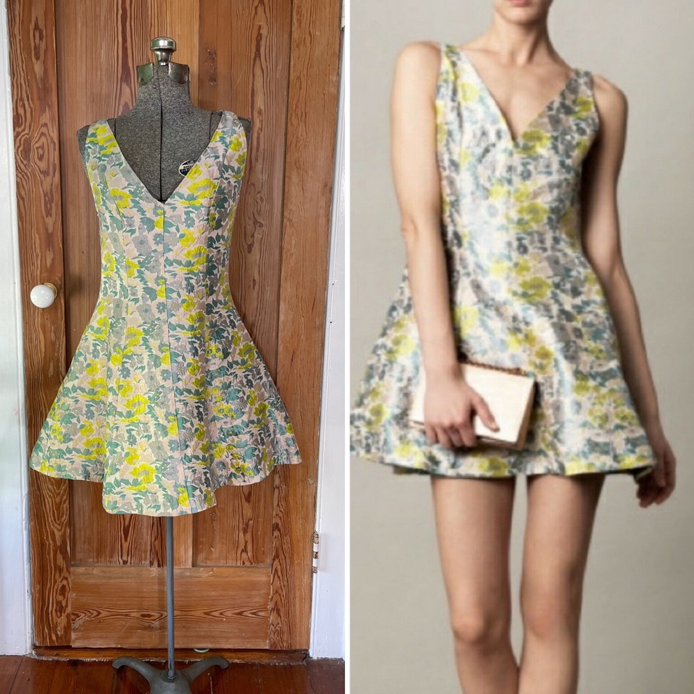 Opening Ceremony Floral Jacquard Fit & Flare Dress - Size 2 💛